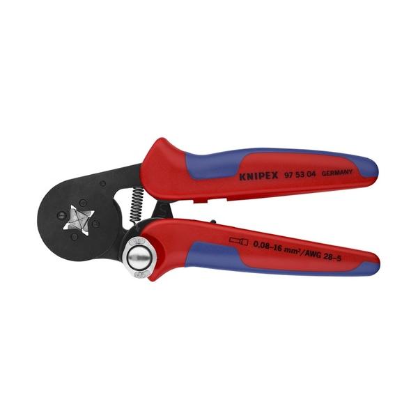 KNIPEX ワイヤーエンドスリーブ自動調整圧着ペンチ 四角クランプ 9753-04