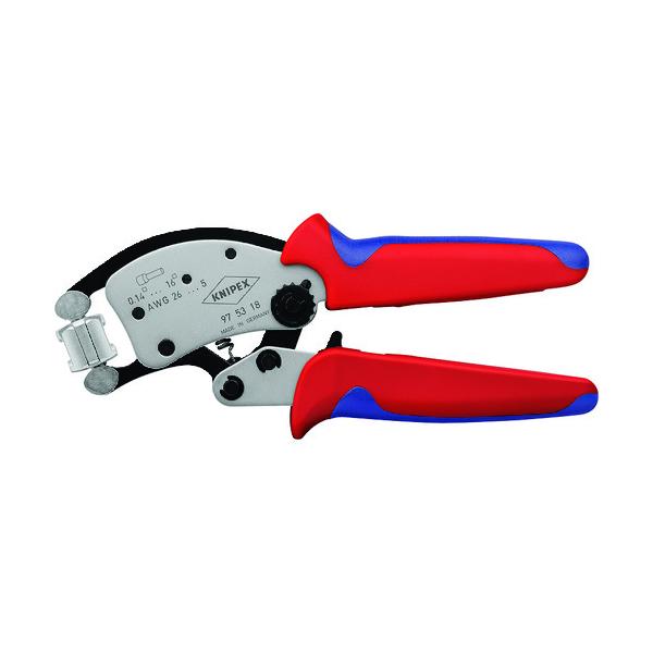 KNIPEX マルチアジャストワイヤーエンド圧着プライヤー 9753-18