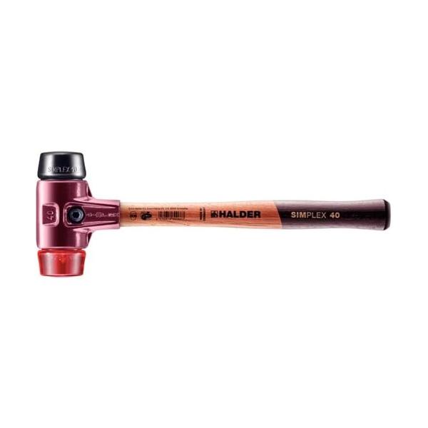 HALDER SIMPLEXハンマー ゴム(黒)プラスティック(赤)頭径40mm 3026.040