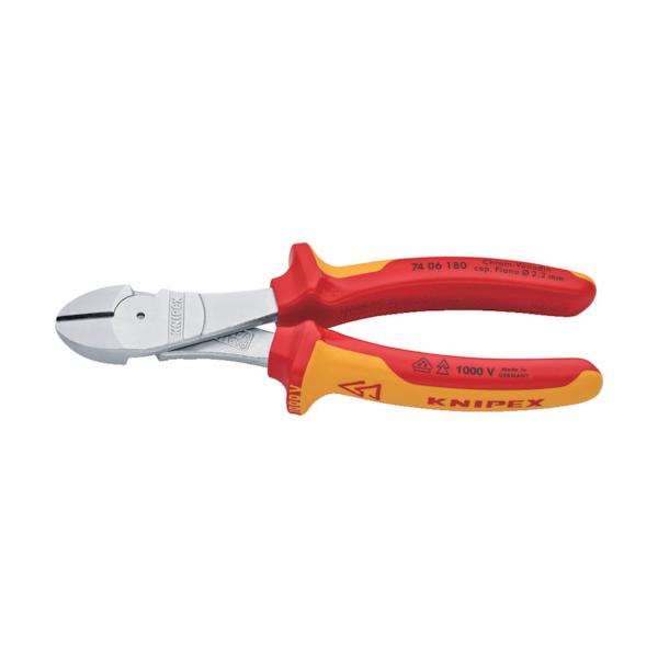 KNIPEX 絶縁1000V強力型ニッパー 180mm 7406-180