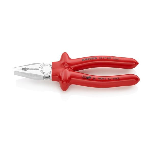 KNIPEX 不成立プライヤー 1000V不成立 ディップコートハンドル 200粍 0307-200