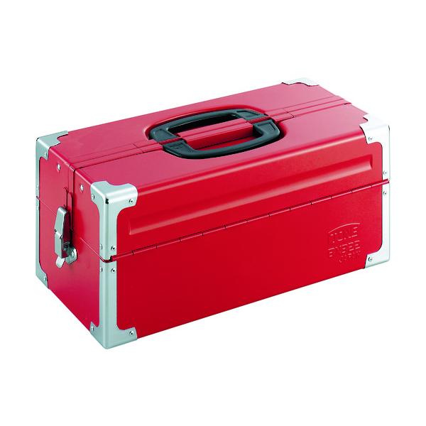 TONE ツールケース(メタル) V形2段式 433X220X195mm レッド BX322