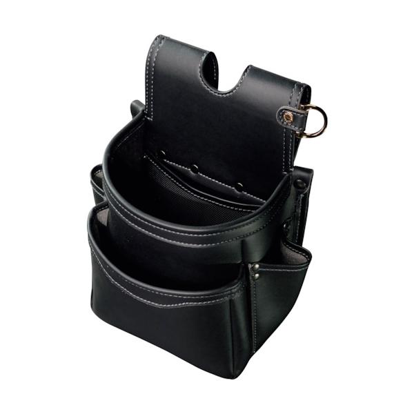 フジ矢 腰袋2段(黒金)LIGHT PU LEATHER SERIES AB-22BG