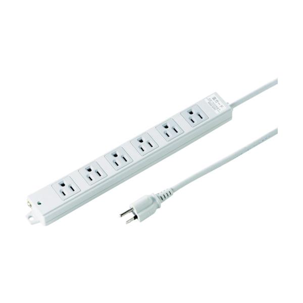 SANWA 工事物品雷かばい立て水道栓 並大抵差し込み 6個口 有線テレビ長3m TAP-K6NSP-3