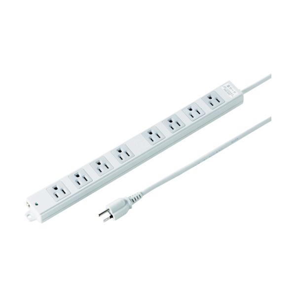 SANWA 工事物件雷ガードタップ ノーマルコンセント 8個口 ケーブル長3m TAP-K8NSP-3｜工具の楽市