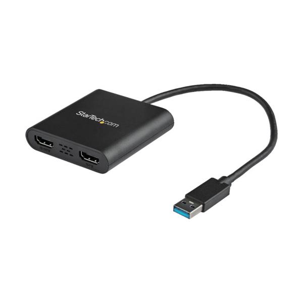 StarTech 見せびらかすアダプタ/USB-A - 2x HDMI/USB 3.0/Winのみ相応う USB32固定ディスク2