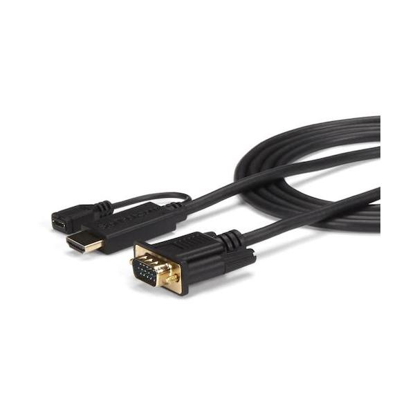 StarTech ディスプレイ変換ケーブル/HDMI - VGA/91cm/1080p/BK HD2VGAMM3