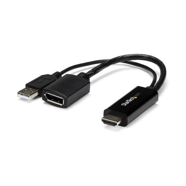 StarTech 見せびらかすアダプタ/HDMI - DP/4K30サイクル/USB力強さ/BK 固定ディスク2DP