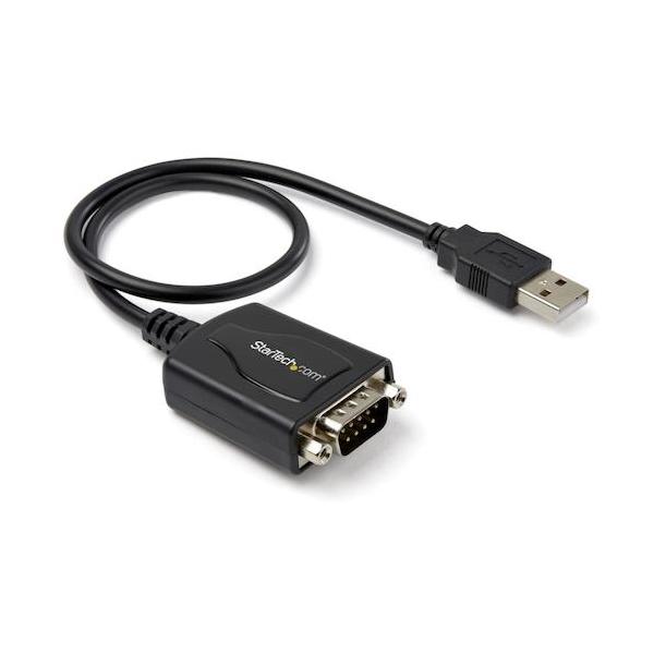 StarTech シリアル変換ケーブル/USB-A - RS232C/30cm/230Kbps/ブラック ICUSB2321X