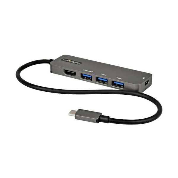 StarTech マルチポートアダプタ/USB-C/シングル管する/4K60サイクル HDMI/100W PD/4界面USBこしき DKT30CHPD3