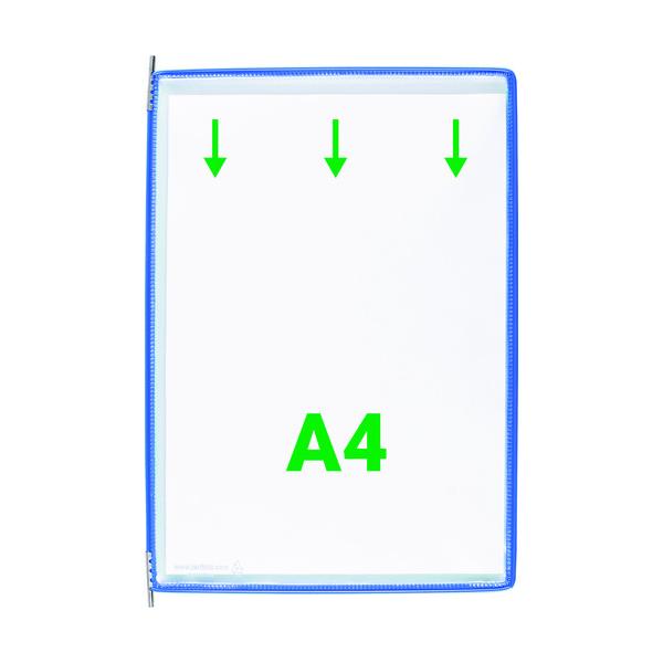 tarifold 掲示ファイルスタンド用ポケット A4X10枚入り ブルー 114001≪在庫限り≫