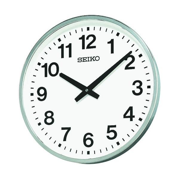 SEIKO 石英掛け時計 大型室外防雨型事務室時辰儀 差しわたし450×78 金属元素枠 KH411S