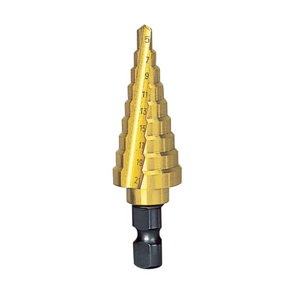 TRUSCO(トラスコ) 踏み段せん孔機 2枚刃チタン上塗り 5~35粍 段数13 NMS-35GA