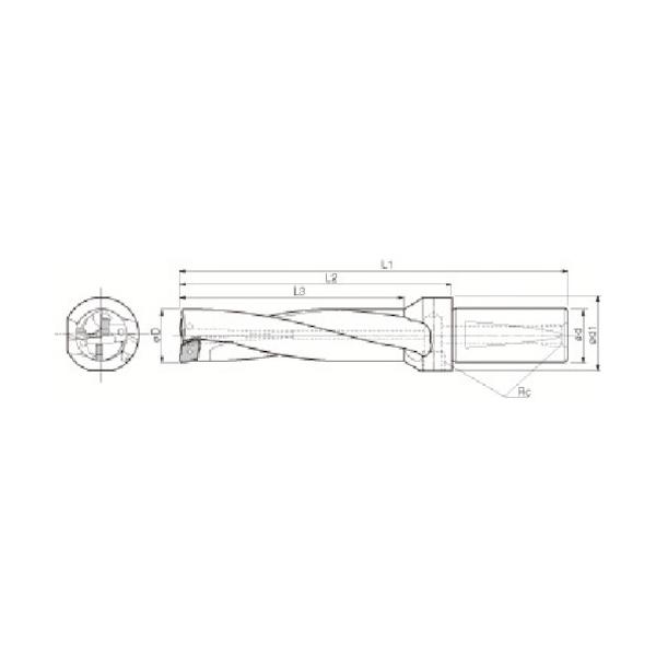 京セラ 神通力せん孔機 DRZ型用ホルダ 工業深さ4×DC S25-DRZ2496-08