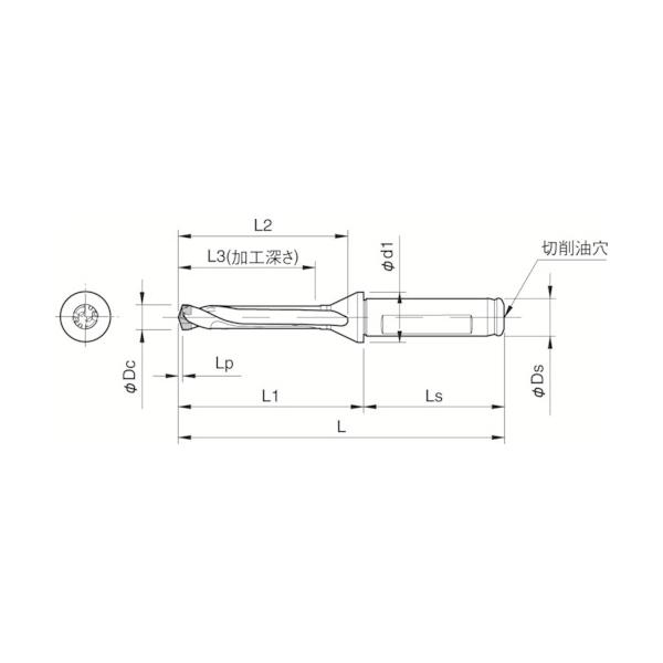 京セラ マジックドリル用ホルダ SF-DRC 加工深さ5×DC SF20-DRC160M-5