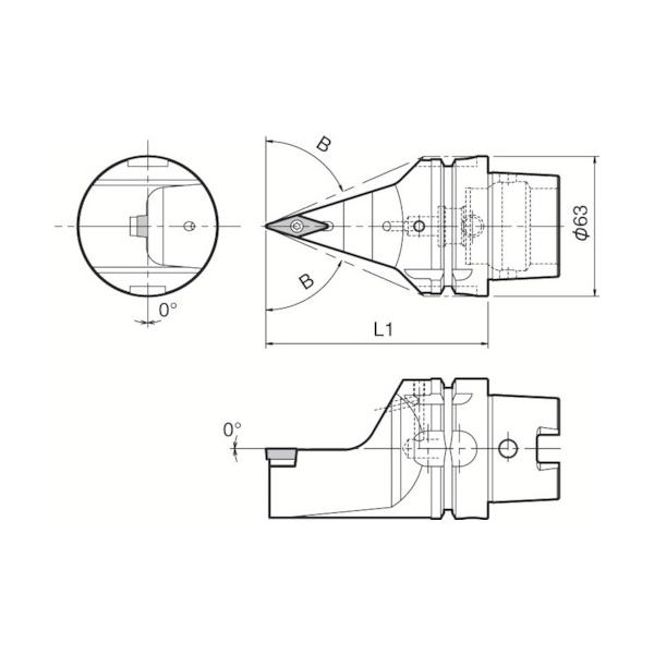 京セラ 複合加工機用旋削工具 外径・倣い加工用ホルダ SVVB T63H-SVVBN-L16N｜工具の楽市
