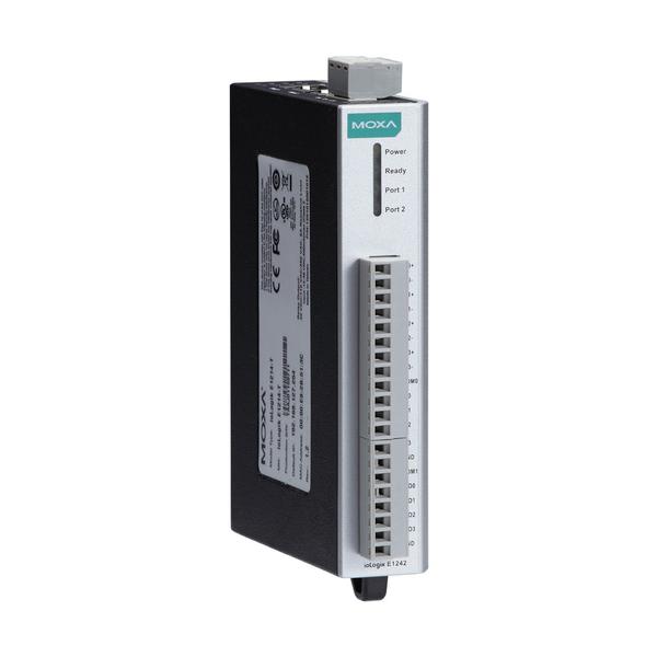 MOXA AI×4、DI×4、DIO×4 イーサネットリモートI/O (2ポートイーサネットスイッチ付) IOLOGIK E1242