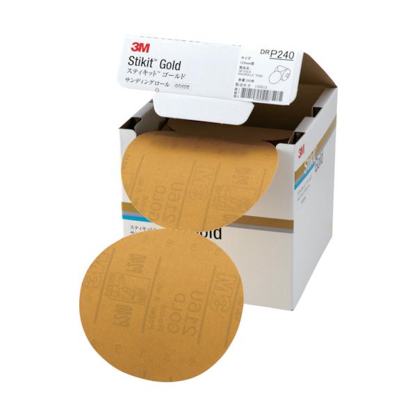 3M スティキット ゴールドディスクロール 穴なし #240 125粍径 DR 240 GOL