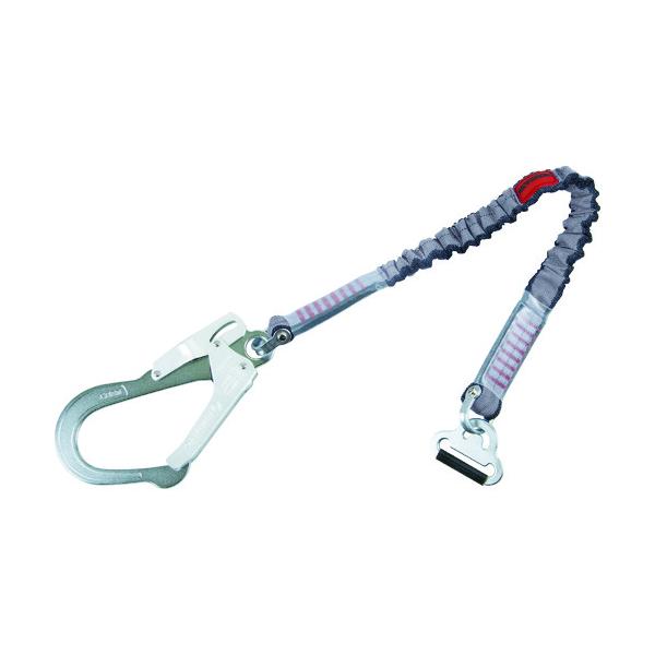 TSUYORON 胴ベルト型墜落制止用器具用補助ロープ 伸縮式ノビロン(SL)連結環FL-51・フックFS-93-1 D環止めなし TBL-AT-NV5931-SL-N-BP