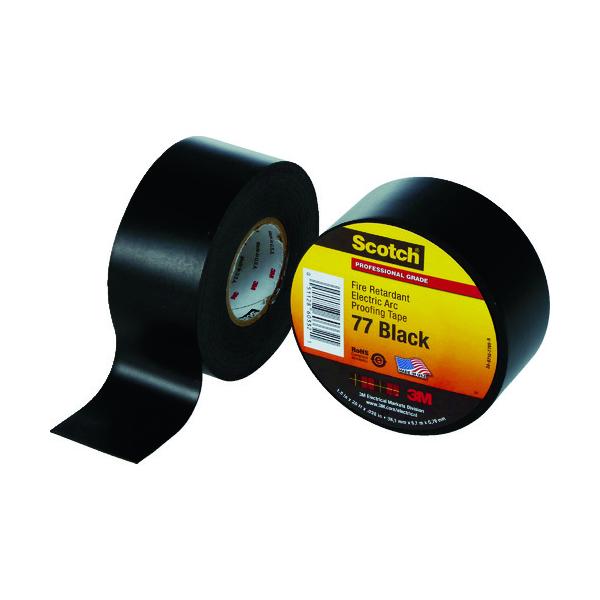 3M ビニールテープ スコッチ 耐炎・耐アークテープ77 38mm×6m 黒 77 1-1/2 7,641円