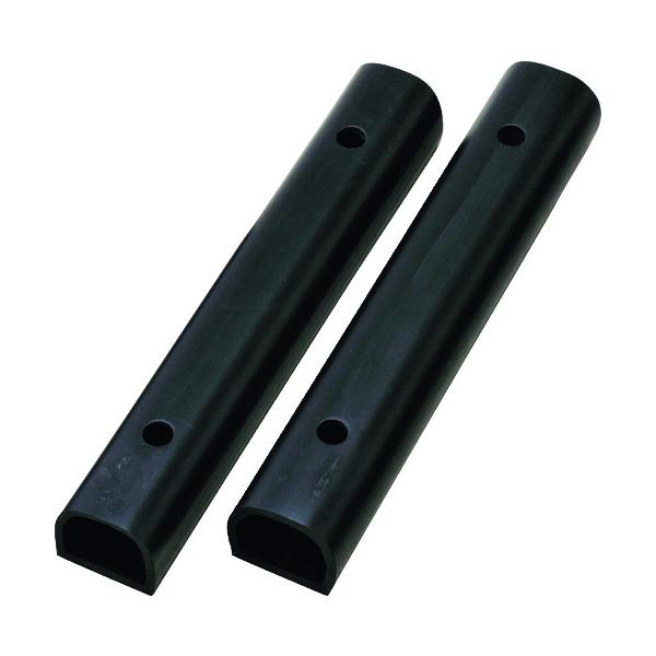 緑十字 カーストップ(車止め) カーストップ-70W 高さ70×幅70×全長450mm 2個組 ゴム製 120020