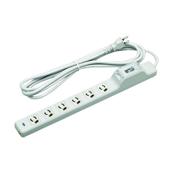 明工 15A安全性のあるブレーカ付OA用抜け打ちきり舞い降りる水道栓6コ口吊りひも3m MR7632TJ3