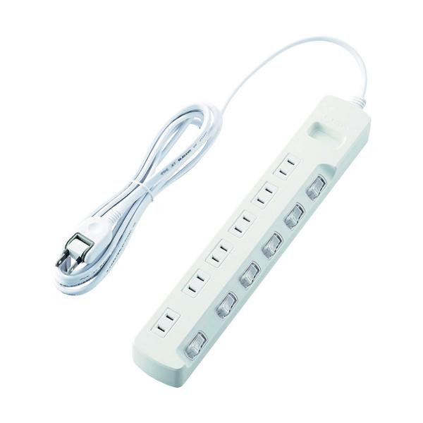 ELECOM 省エネタップ 個別スイッチ 6個口 3m ホワイト T-E5A-2630WH