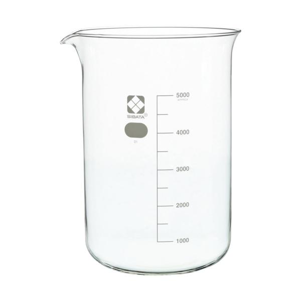 SIBATA ビーカー 準拠集団目盛付 5000mL 010020-5000