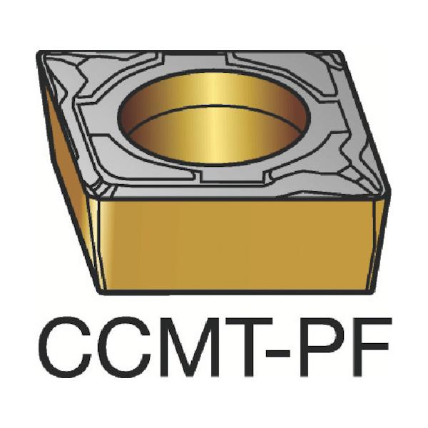 SANDVIK コロターン107 旋削用ポジチップ(120) 1515 CCMT 09 T3 08-PF 1515【10個】｜工具の楽市