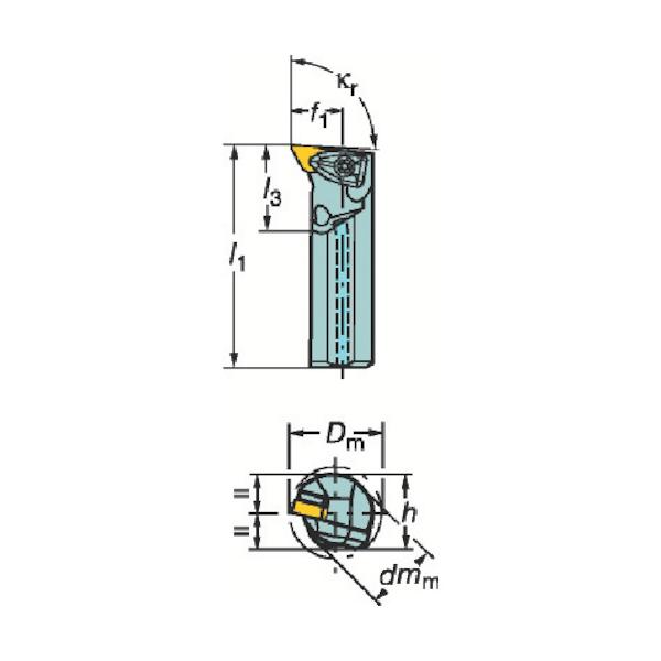 SANDVIK コロターンRC ネガ心付け用突き抜く働き口(410) A50U-DDUNL 15