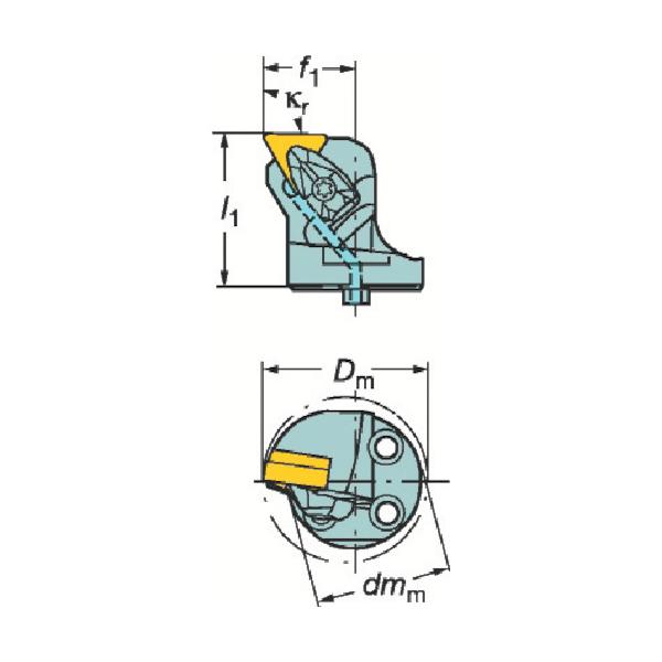 SANDVIK コロターンSL コロターンRC用カッティングヘッド(410) 570-DTFNL-40-16-L|工具の楽市