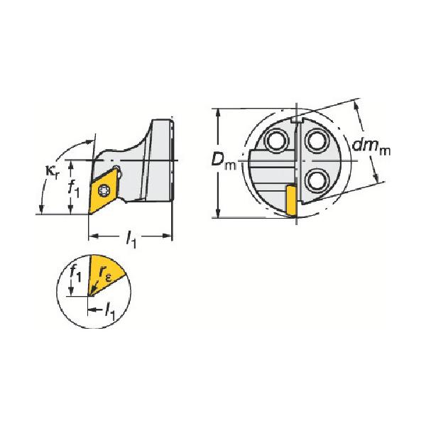 SANDVIK コロターンSL コロターン111用切り立てる尖端(410) 570-SDUPL-25-11