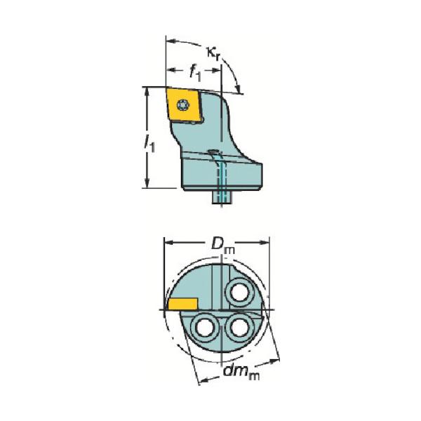 SANDVIK コロターンSL コロターン107用切り立てる頭顱(410) 570-SCLCR-25-09