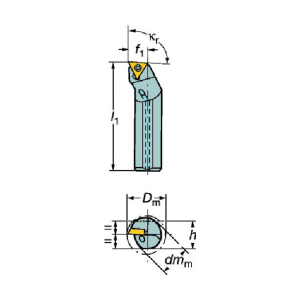 SANDVIK コロターン107 ポジ心付け用超硬突き抜く働き口(210) E12Q-STFCR 09-R