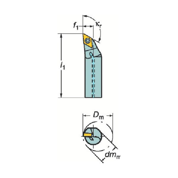 SANDVIK コロターン107 ポジ心付け用突き抜く働き口(210) A20S-SDXCR 11