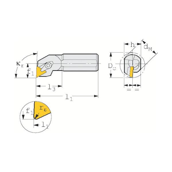 SANDVIK T-Max S ポジ心付け用突き抜く働き口(210) S20S-CTFPR 11