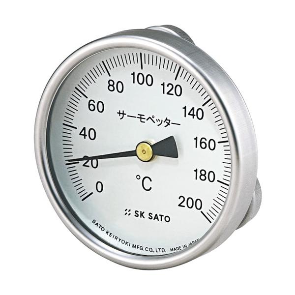 佐藤 バイメタル式表面温度計 サーモペッター 0~400℃ (2340-40) 2340-40|工具の楽市