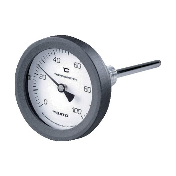 佐藤 バイメタル式体温計BM-T-75P 0~100℃100L(2090-00) BM-T-75P-5