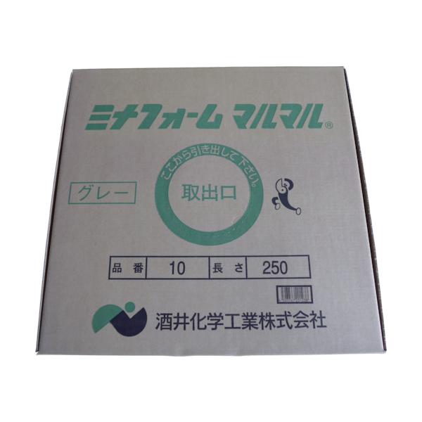 ミナ 弾力性シーラントバックアップ材 ミナフォームマルマル #10 10粍φ×250m 薄墨色 MM-10G