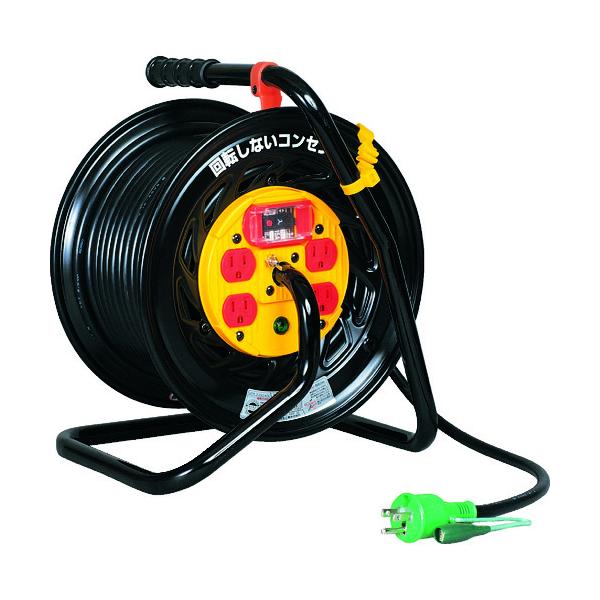 NICHIDO 電工ドラム マジックリール 過負荷漏電保護兼用ブレーカ付 30m Z-EK34｜工具の楽市