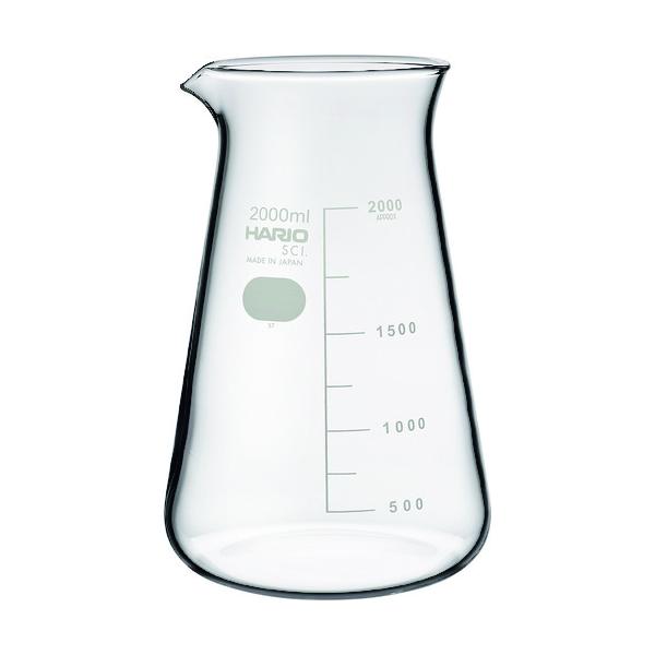 HARIO コニカルビーカー 準拠集団目盛付 2000ml CB-2L-SCI 研究・実験用品-容器・試験管-ビーカー
