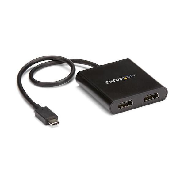 StarTech 見せびらかすアダプタ/USB-C - 2x HDMI/4K30サイクル/30珊有線テレビ/黒いこと/MSTこしき MSTCDP122固定ディスク≪店卸し資産境界線≫