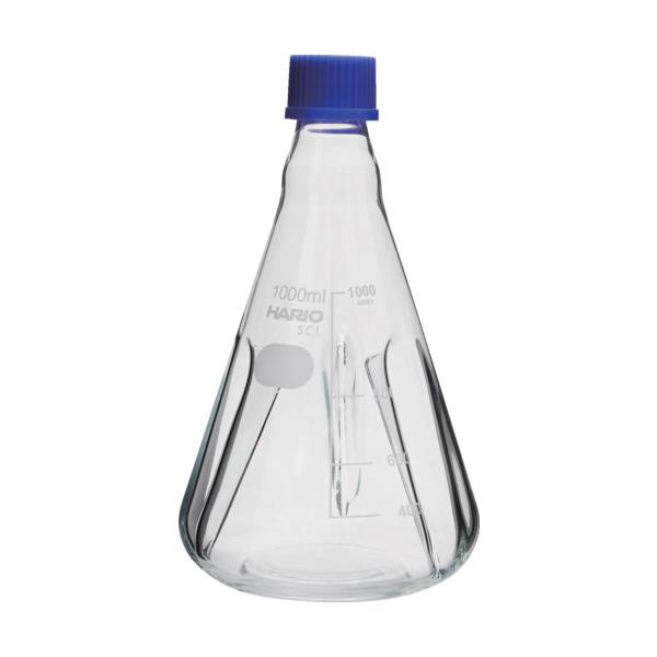 HARIO バッフル付き添い人ねじ口三角瓶 1,000mL BNSF-1L-SCI 研究・実験用品-花・ガーデン・DIY