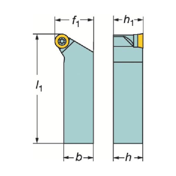 SANDVIK コロターン107 ポジチップ用シャンクバイト(210) SRSCL 2525M 10|工具の楽市