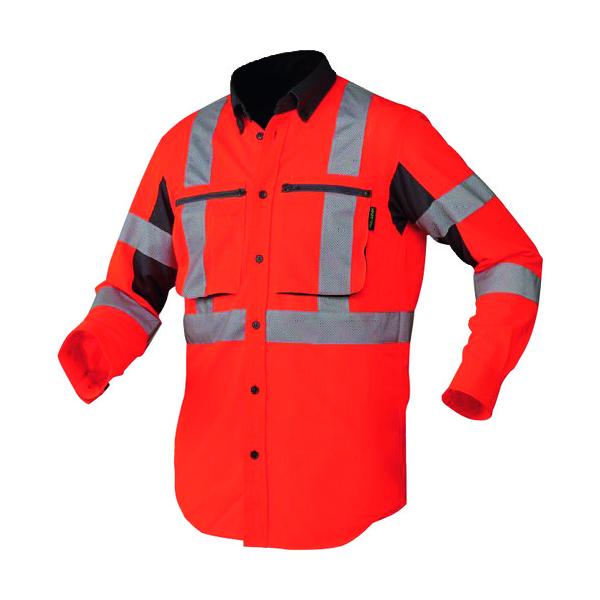 BT スーパークールサマーシャツ オレンジ色 L大いさ TBZ HI-VIS CL3-01OA L