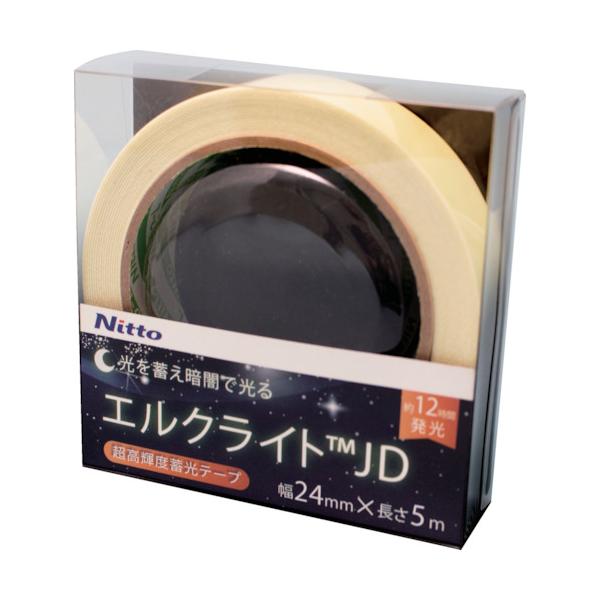 日東エルマテ 超高明快さ蓄光磁気テープ JIS-JD級 0.6mm×24mm×5m 緑であること NB-2405D