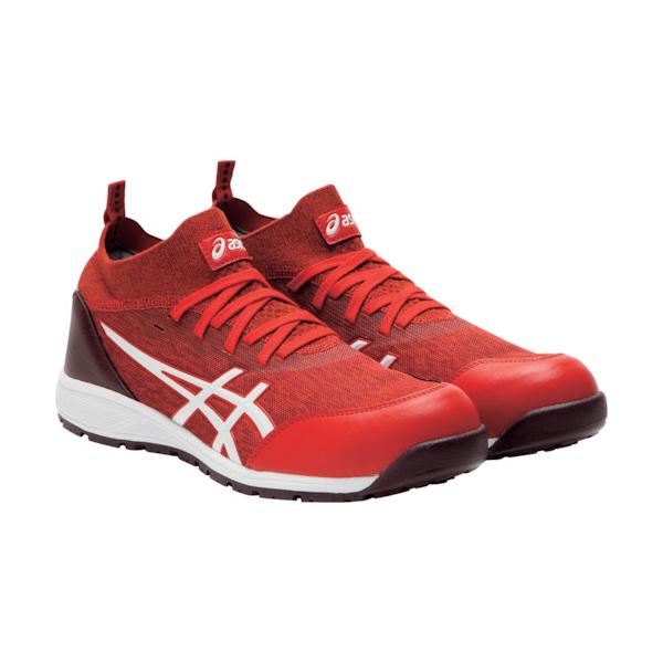 ASICS ウィンジョブ CP213 TS ファイアリーレッド&times;ホワイト 25.0cm 1271A052.600-25.0≪オススメ≫≪在庫限り≫｜工具の楽市 10,395円