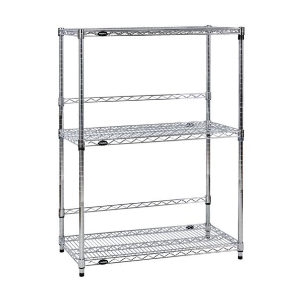 TRUSCO(トラスコ) スチール製メッシュラック W905XD305XH1228 3段 バックバー付 TMEBB4333｜工具の楽市