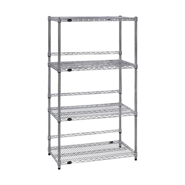 TRUSCO(トラスコ) スチール製メッシュラック W905XD305XH1533 4段 バックバー付 TMEBB5334|工具の楽市