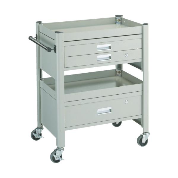 TRUSCO(トラスコ) コンビネーションワゴン 643X427XH880 1段・2段引出付 TCW-81ADE｜工具の楽市